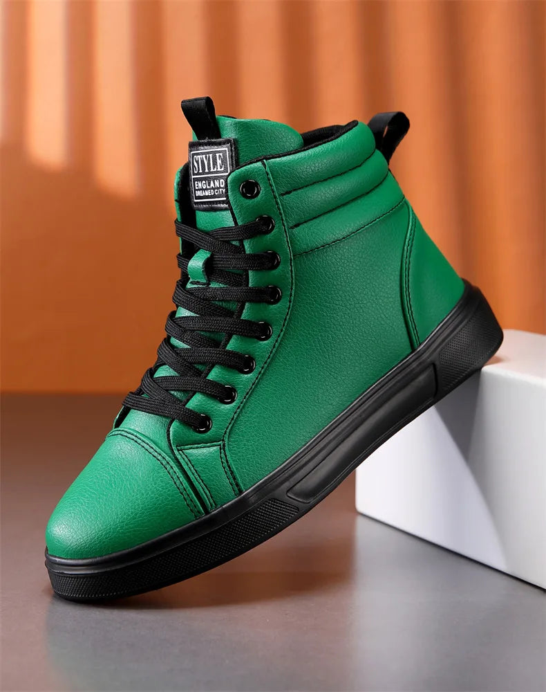 Baskets Skate Unisexes Hautes Confortables Design Moderne Semelle Caoutchouc