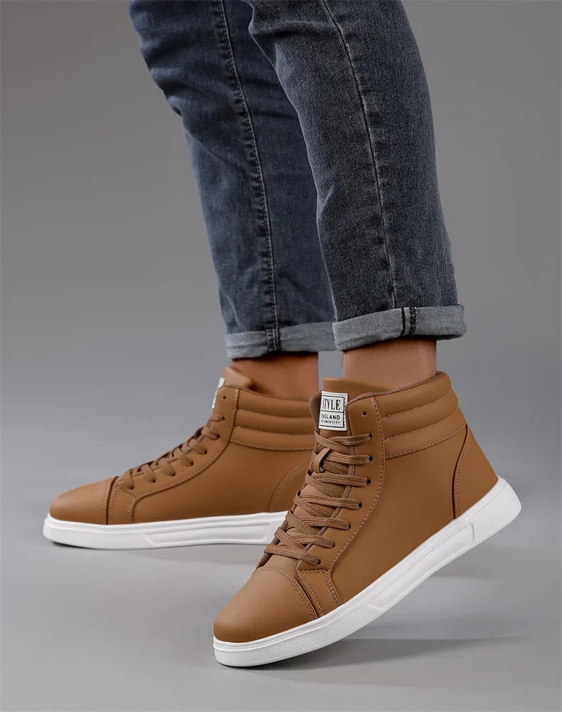 Baskets Skate Unisexes Hautes Confortables Design Moderne Semelle Caoutchouc
