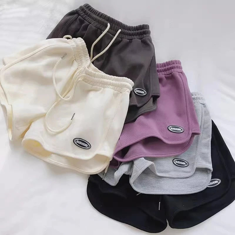 Short Femme Taille Haute Léger Été Sport Yoga Décontracté Avec Poches