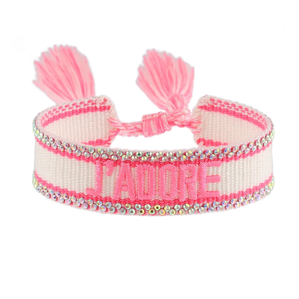 Bracelet en Coton Tressé Fait Main Ajustable Unisexe Style Classique