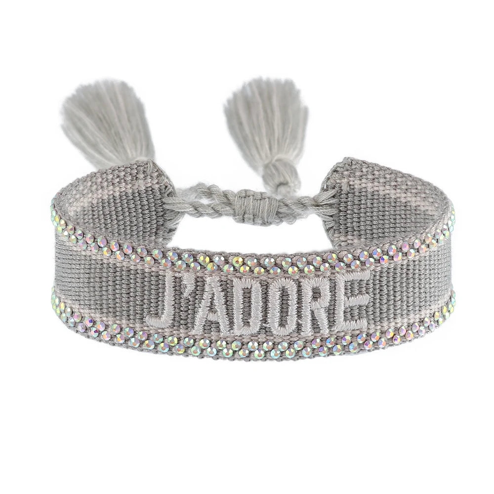 Bracelet en Coton Tressé Fait Main Ajustable Unisexe Style Classique