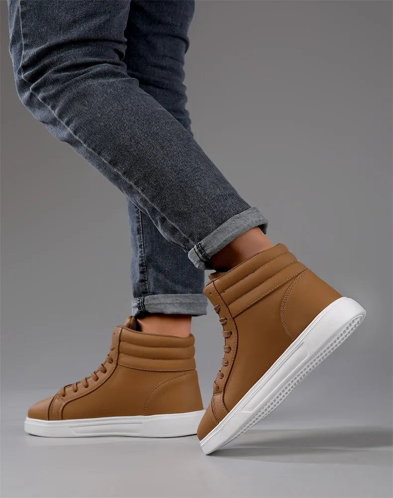 Baskets Skate Unisexes Hautes Confortables Design Moderne Semelle Caoutchouc