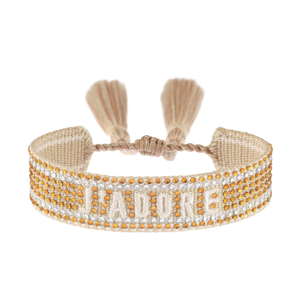 Bracelet en Coton Tressé Fait Main Ajustable Unisexe Style Classique
