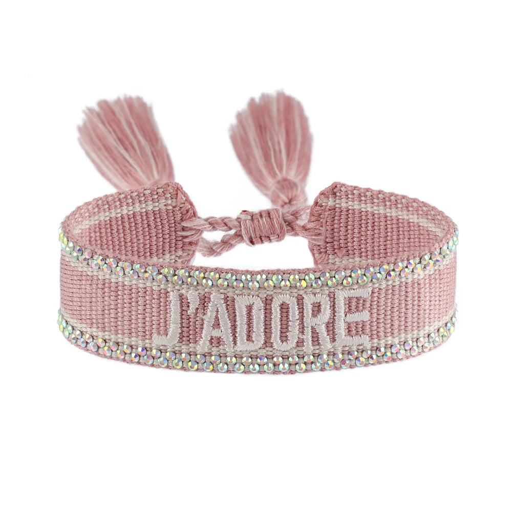 Bracelet en Coton Tressé Fait Main Ajustable Unisexe Style Classique