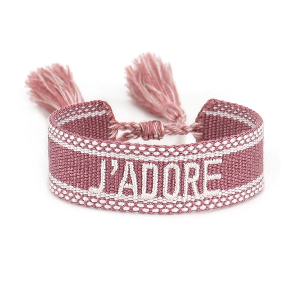Bracelet en Coton Tressé Fait Main Ajustable Unisexe Style Classique
