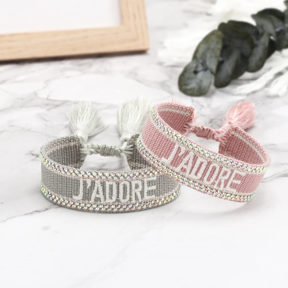Bracelet en Coton Tressé Fait Main Ajustable Unisexe Style Classique