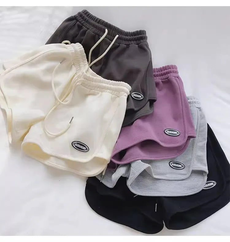 Short Femme Taille Haute Léger Été Sport Yoga Décontracté Avec Poches