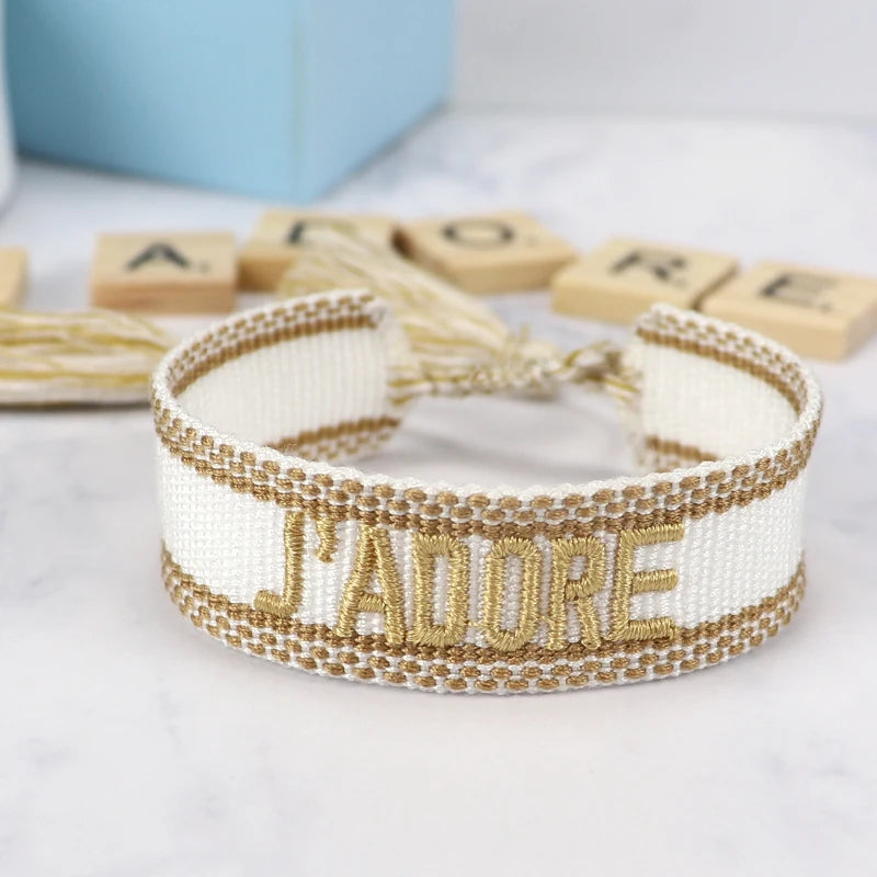 Bracelet en Coton Tressé Fait Main Ajustable Unisexe Style Classique