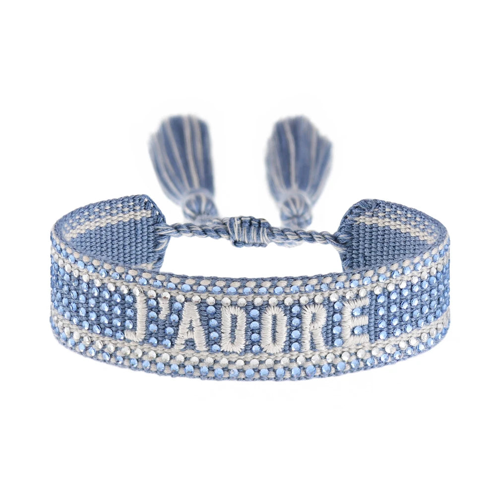 Bracelet en Coton Tressé Fait Main Ajustable Unisexe Style Classique