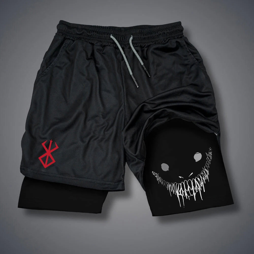 Short Sport Homme été Séchage rapide running fitness 2 en 1 Gym Jogging