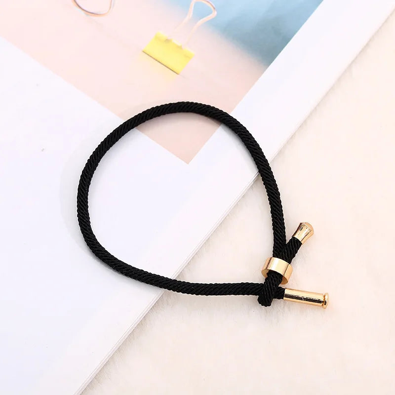 Bracelet en Coton Tressé Fait Main Ajustable Unisexe Style Classique
