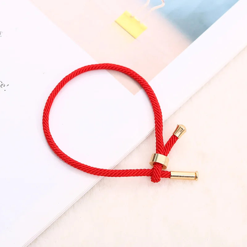 Bracelet en Coton Tressé Fait Main Ajustable Unisexe Style Classique