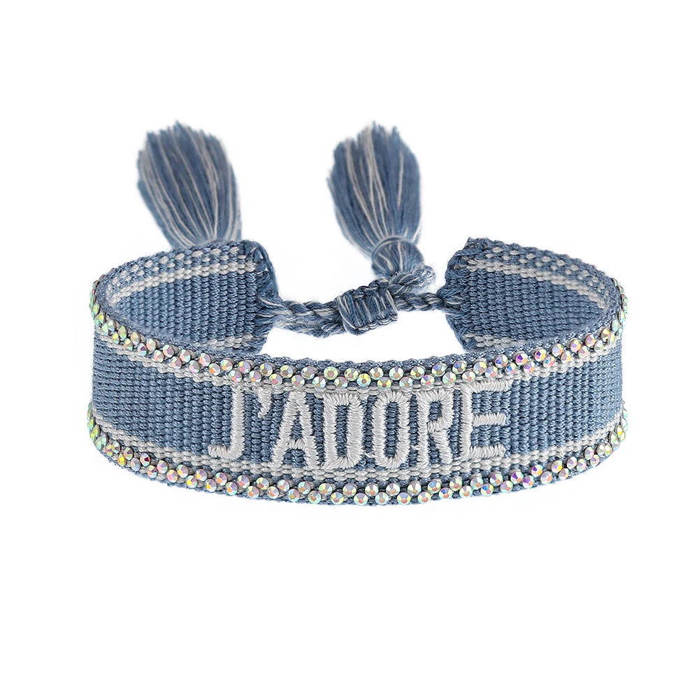 Bracelet en Coton Tressé Fait Main Ajustable Unisexe Style Classique