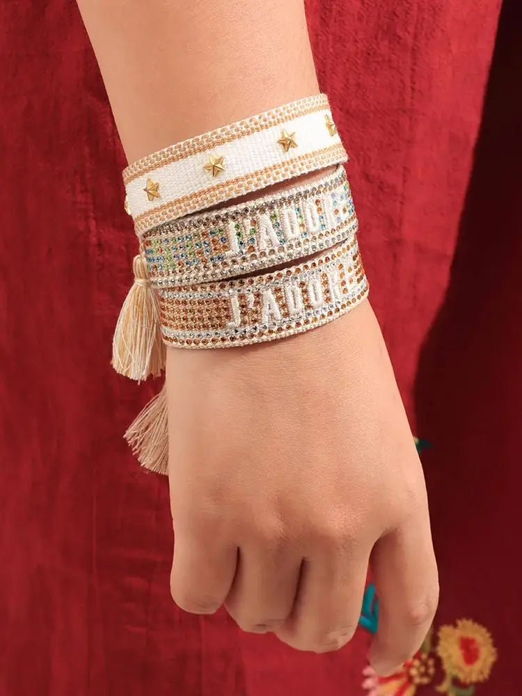 Bracelet en Coton Tressé Fait Main Ajustable Unisexe Style Classique