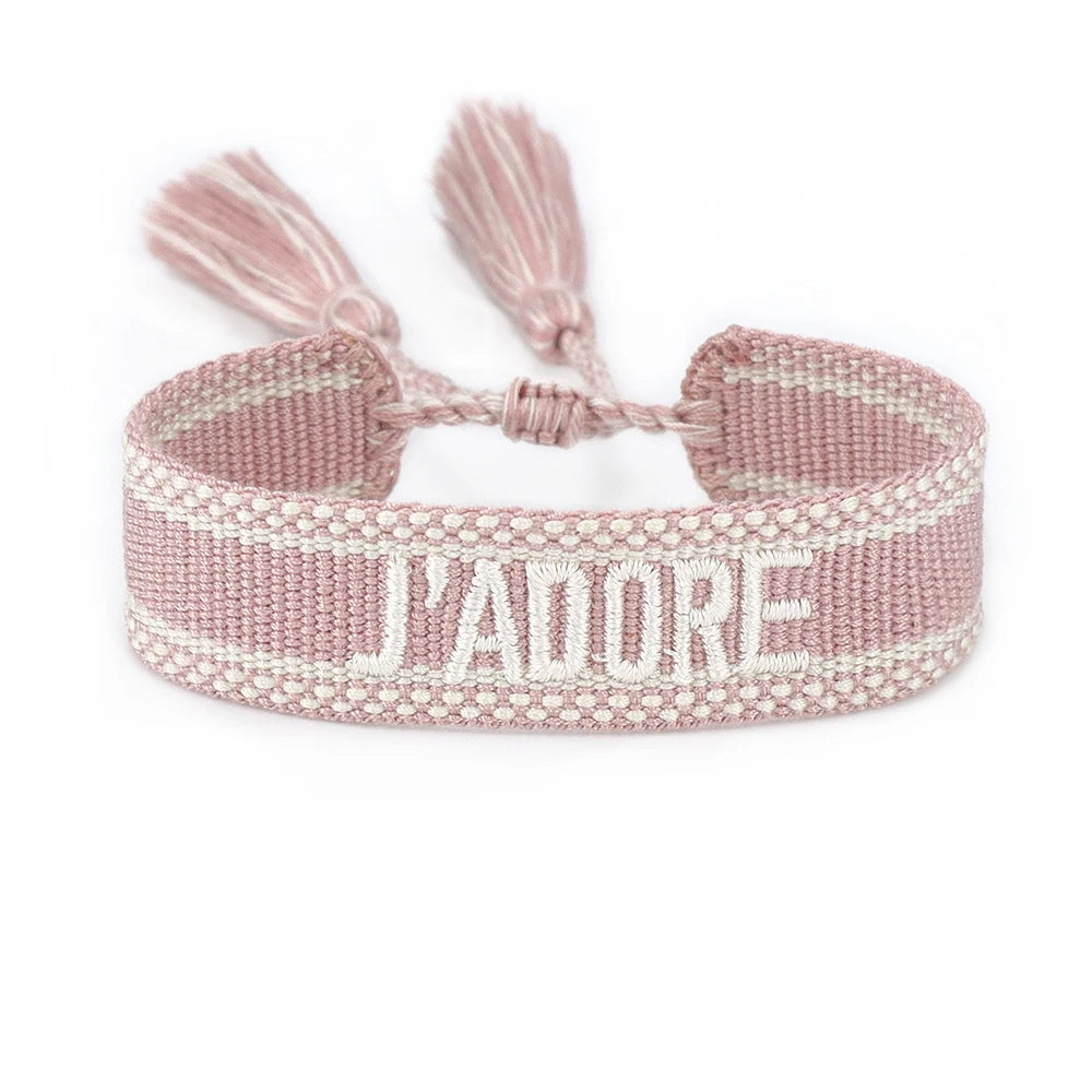 Bracelet en Coton Tressé Fait Main Ajustable Unisexe Style Classique